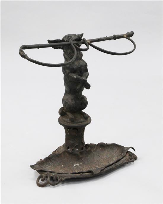 A Victorian Coalbrookdale cast iron umbrella stand, 24.5in.